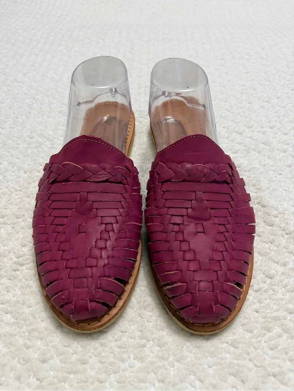 Agave Girl Leather Mexican Slip-On Sandals Huaraches Woman’s Size MX 7 US 10